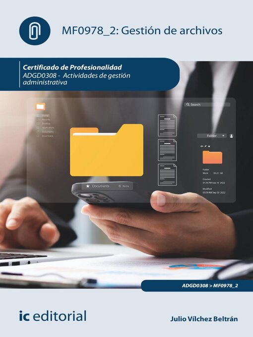 Cover image for Gestión de archivos. ADGD0308
